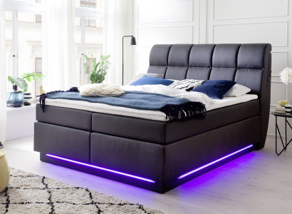 Lit capitonné. Lit Meubles Rembourrés Designer Double Luxe Design 180x200cm Simili Cuir